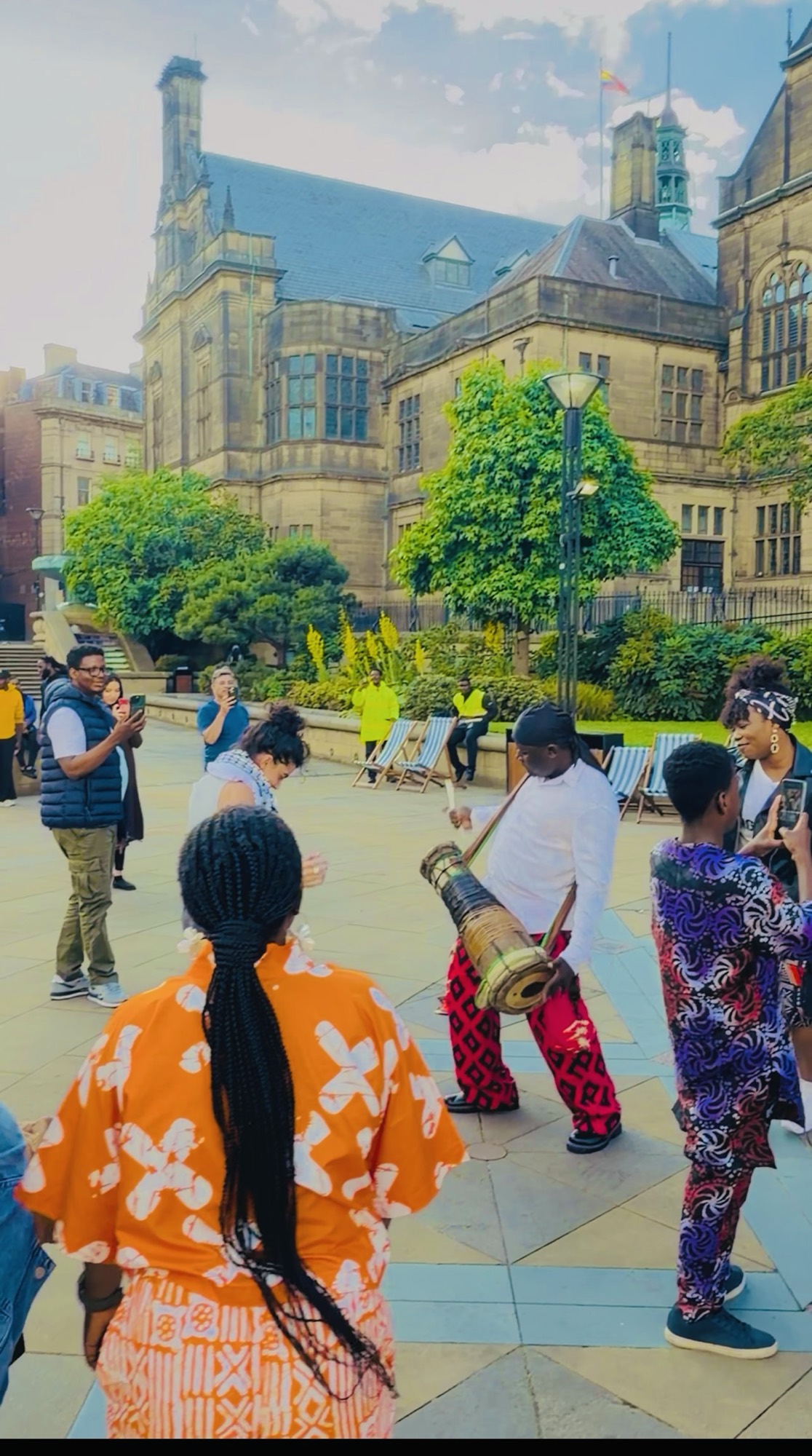 Performing in Sheffield before civic dignitaries.